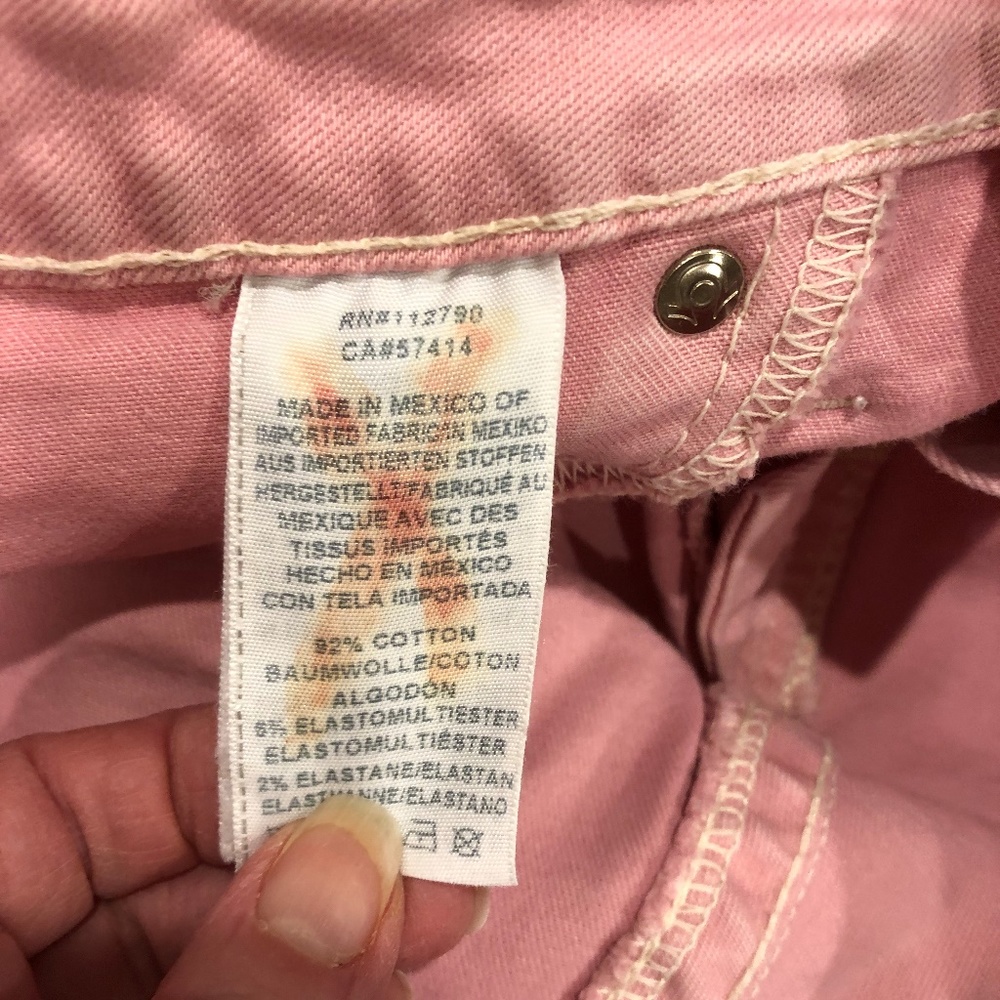SOLD - NEW Distress True Religion Pink Jeans sz 30 - Picture 2 of 7